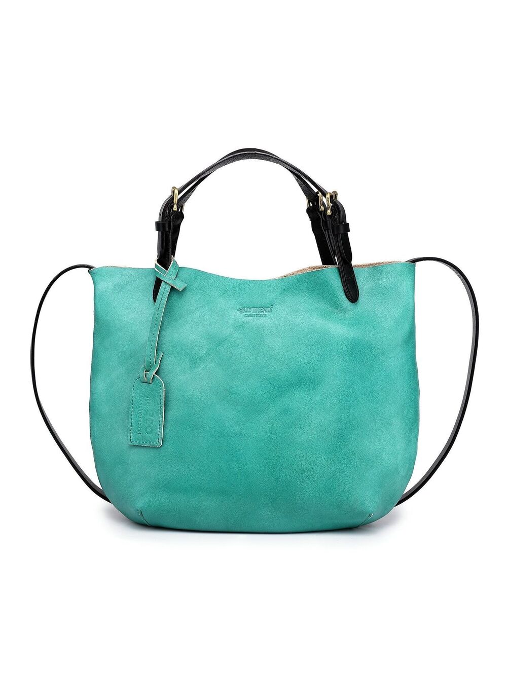 Old Trend Women's Genuine Leather Dip Dye Tote - Aqua ($160)